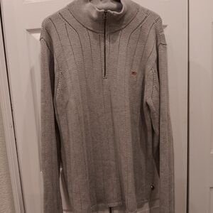 Polo Jeans Co Ralph Lauren Light Gray 1/4 Zip-Up Mens  Sweater Size XXL